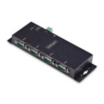 StarTech.com 4P Serial to Ethernet Adapter, IP LAN to RS232 DB9 Converter Enhedsserver 4porte Væg/DIN-skinnemonterbar