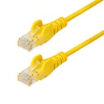 StarTech.com 2.5m Yellow Slim CAT6 Ethernet Cable, Snagless, 28AWG, LSZH CAT 5/5e/6 Ikke afskærmet parsnoet (UTP) Patchkabel Yellow