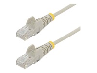 StarTech.com 50cm Slim LSZH CAT6 Ethernet Cable, 10 Gigabit Snagless RJ45 100W PoE Patch Cord, CAT 6 10GbE UTP Network Cable w/Strain Relief, Grey, Fluke Tested/ETL, Low Smoke Zero Halogen - Category 6 - 28AWG (N6PAT50CMGRS) CAT 6 50cm Patchkabel Grey