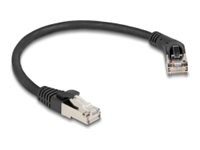 DeLOCK CAT 6a S/FTP 25cm Patchkabel Sort