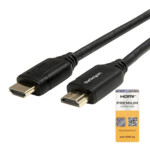 StarTech.com 3ft (1m) Premium Certified HDMI 2.0 Cable with Ethernet, High Speed Ultra HD 4K 60Hz HDMI Cable HDR10, HDMI Cord (Male/Male Connectors), For UHD Monitors, TVs, Displays - Durable HDMI Cable (HDMM1MP) HDMI-kabel med Ethernet 1m Sort