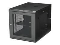 StarTech.com 12U 19' Wall Mount Network Cabinet - 24' Deep Hinged Vented Server Room Enclosure Locking Flexible IT Equipment Rack w/Shelf Stativindelukkekabinet Sort