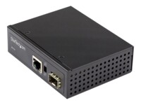 StarTech.com Industrial Fiber to Media Converter 60W, SFP to RJ45, Singlemode/Multimode Fiber to Copper , Compact, IP-30/ -40 to 75C, Media Converter - Fiber Media Converter (IMC1GSFP60W) Fibermedieomformer Ethernet Fast Ethernet Gigabit Ethernet