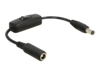 Delock Strømkabel 20cm Sort