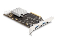 Delock PCI Express x8 Card with 2 x USB 20 Gbps USB Type-C™ female and 2 x USB 5 Gbps Type-A female