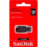 SanDisk Cruzer Blade 128GB USB USB stick Sort Rød