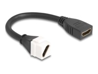 Delock HDMI-kabel 20cm Sort
