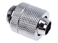Alphacool Eiszapfen Connector Series Straight Socket 13/10mm Flydende kølesystem kompressionsarmatur 1-pack Sølv