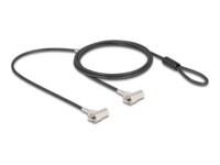 Navilock Dual Laptop Security Cable with Key Lock for two Kensington slots 3 x 7 mm