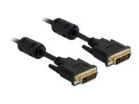 Delock DVI-kabel 5m Sort