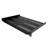 StarTech.com 1U Server Rack Shelf - Universal Vented Rack Mount Cantilever Tray for 19' Network Equipment Rack & Cabinet - Durable Design - Weight Capacity 55lb/25kg - 12' Deep Shelf, Black (SHELF-1U-12-FIXED-V) Rackhylde Sort