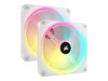 CORSAIR iCUE LINK QX140 RGB Fan 2-pack Hvid 140 mm