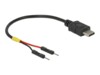 Delock USB / strøm kabel 10cm Sort