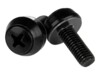 StarTech.com M6 x 12mm - Screws - 100 Pack, Black - M6 Mounting Screws for Server Rack & Cabinet (CABSCRWSM62B) Skruesæt Sort