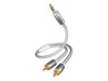 in-akustik Premium MP3 Audio Cable Audiokabel 5m Sølv Hvid