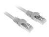Sharkoon CAT 6 Kabel med afskærmning med folie og kobberfletning (SFTP 1.5m Patchkabel Grey