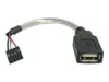 StarTech.com 6in USB 2.0 A to USB 4 Pin to Motherboard Header Adapter F/F - USB cable - USB (F) to 4 pin USB 2.0 header (F) - USBMBADAPT USB-kabel 15cm