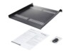 StarTech.com 1U Vented Server Rack Cabinet Shelf - Fixed 16' Deep Cantilever Rackmount Tray for 19' Data/AV/Network Enclosure w/Cage Nuts Rackhylde Sort