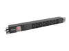 Lanberg PDU-08I-0200-C20-BK Strømstødsbeskytter 8-stik 16A Sort 2m