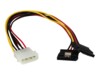 StarTech.com 12in LP4 to 2x Latching SATA Power Y Cable Splitter Adapter - 4 Pin LP4 to Dual SATA Y Splitter Strømforsyningsadapter 30cm