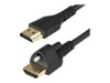 StarTech.com 1m (3ft) HDMI Cable with Locking Screw, 4K 60Hz HDR 10, High Speed HDMI 2.0 Monitor Cable with Locking Screw Connector for Secure Connection, HDMI Cable with Ethernet, M/M - Adjustable M3.0 Screw (HDMM1MLS) HDMI-kabel med Ethernet 1m Sort