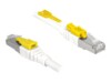 DeLOCK Secure CAT 6a Afskærmet parsnoet (STP) 50cm Patchkabel Hvid