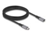 Delock USB Type-C forlængerkabel 2m Sort Grå