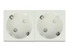 Delock Easy 45 Grounded Power Socket 2-way with a 45° arrangement 45 x 45 mm