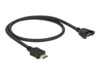 DeLOCK HDMI han -> HDMI hun kan skrues 50 cm Sort