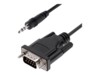 StarTech.com 3ft (1m) DB9 to 3.5mm Serial Cable for Serial Device Configuration, RS232 DB9 Male to 3.5mm Cable for Calibrating Projectors, Digital Signage, and/or TVs via Audio Jack - Al-Mylar EMI Shielding (9M351M-RS232-CABLE) Serielt kabel 1m Sort