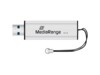 MediaRange 128GB USB 3.0 USB stick Sort Sølv