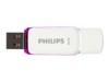Philips FM64FD70B Snow edition 2.0 64GB USB 2.0 USB stick Lilla Hvid