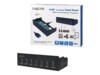 LogiLink USB 3.0 hub, 7-port 5.25' internal, with fast charging port Sort