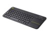 Logitech Wireless Touch Keyboard K400 Plus Tastatur Trådløs Engelsk