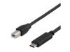 DELTACO USB Type-C kabel 1m Sort