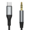 DUDAO audio cable USB-C - mini jack 3.5mm 1m gray L11PROT - Kabel - Audio/Multimedia USB-C to 1m Grå