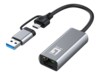 LevelOne Netværksadapter USB-C 3.2 Gen 1 / USB-A 3.2 Gen 1 2.5Gbps Kablet