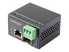 StarTech.com Industrial Fiber to Media Converter 30W - SFP to RJ45 - Singlemode/Multimode Fiber to Copper - Mini/Compact Size - IP-30/ -40 to 75C Fibermedieomformer Ethernet Fast Ethernet Gigabit Ethernet