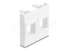 Delock Easy 45 Module with two Keystone Holders 45 x 45 mm, white / white