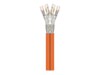 goobay Duplex CAT 7a SFTP, PiMF 100m Bulkkabel Orange