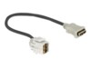 Delock Keystone Module HDMI female > HDMI female 250° with cable HDMI-kabel 22cm