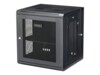 StarTech.com 12U 19' Wall Mount Network Cabinet - 16' Deep Hinged Locking Flexible IT Data Equipment Rack Vented Enclosure w/Shelf Stativindelukkekabinet Sort