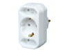 Kopp Power CEE 7/7 Europlug (strøm CEE 7/16) (female) - Power CEE 7/7 (male) Hvid Strømforsyningsadapter