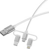 Verbatim 32394 USB-A to 2 x USB C/Micro USB-B/Lightning 1m Hvid