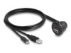 Delock USB-kabel 1m Sort