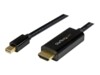 StarTech.com Mini DisplayPort to HDMI Adapter Cable - mDP to HDMI Adapter with Built-in Cable - Black - 5 m (15 ft.) - Ultra HD 4K 30Hz (MDP2HDMM5MB) Videoadapterkabel 5m Sort