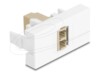 Delock Easy 45 Module LC Duplex female to LC Duplex female white / beige
