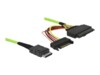DeLOCK OCuLink Serial Attached SCSI (SAS) internt kabel Grøn 1m