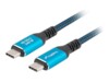 Lanberg USB Type-C kabel 2m Sort Blå