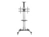 StarTech.com Heavy Duty Rolling Portable TV Cart Stand Wheels - 32 to 75' - Adjustable Rotating Mobile Flat Panel Screen Mount (STNDMTV70) Vogn med hjul Plasma- eller LCD TV 32'-70'